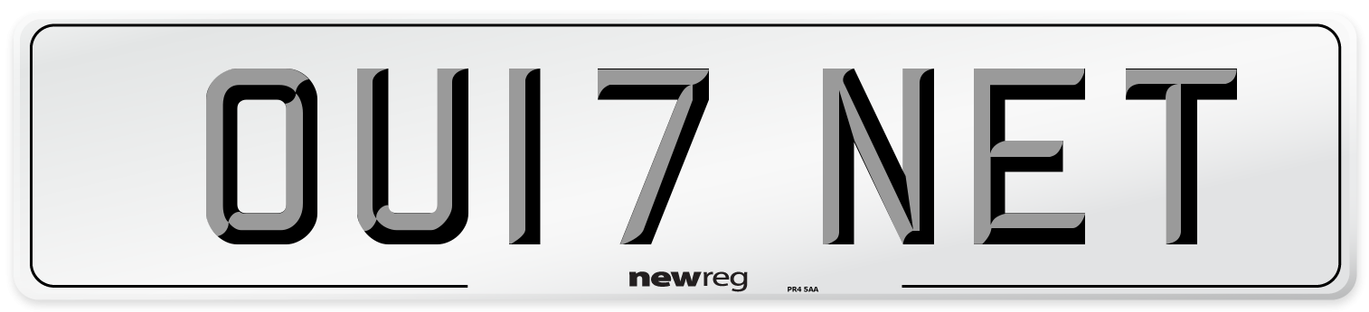 OU17 NET Number Plate from New Reg